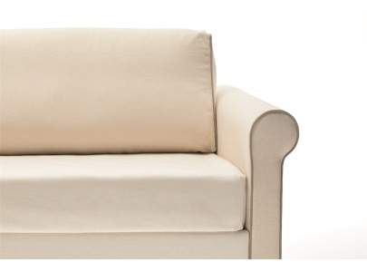 BK 160 Sofa BK Italia — détail accoudoir arrondi et tissu déhoussable