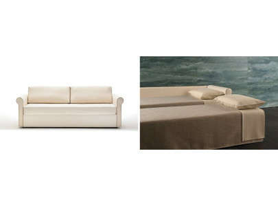 BK 160 Sofa diptych - closed sofa and open trundle double bed