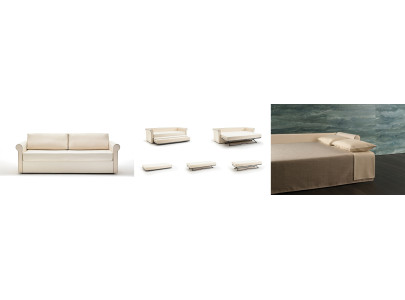 BK 160 Sofa triptych - closed sofa, Panama mechanism, open bed ambiance