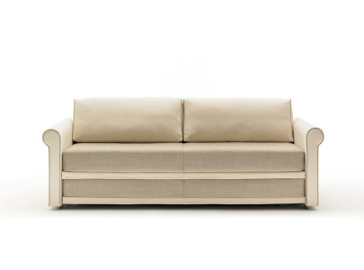 Canapé convertible BK 160 Sofa Twice BK Italia - vue de face tissu bicolore