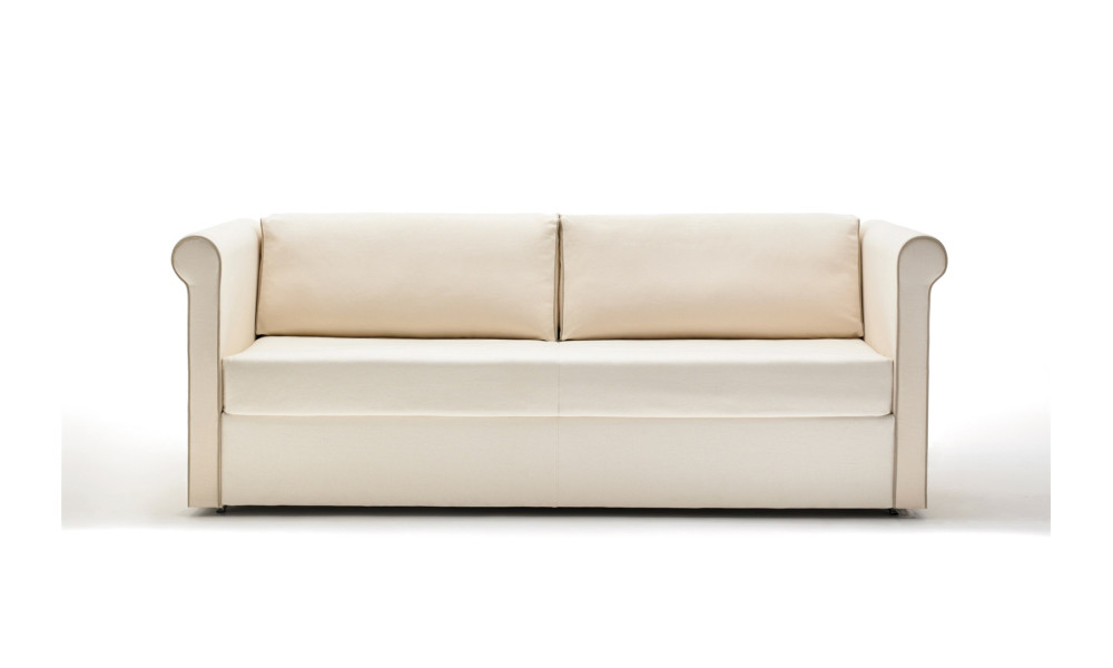 Canapé convertible BK 161 Sofa BK Italia - vue de face tissu écru