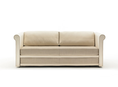 BK 161 Sofa Twice - vue de face tissu bicolore scroll