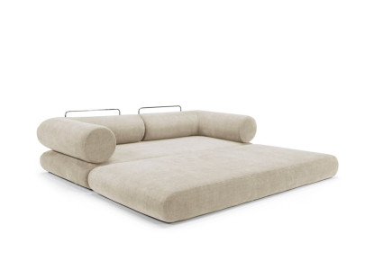 Canape convertible Circlus Esina Almond Beige 410 - mode lit - Innovation Living