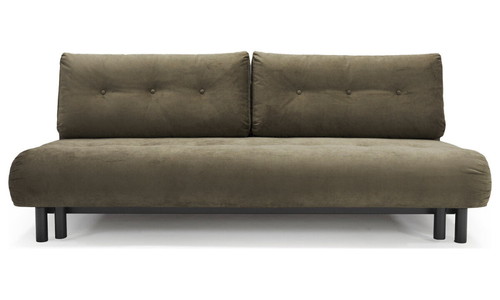 Canapé convertible Nabli scandinave sans accoudoirs, Cordufine 316 kaki