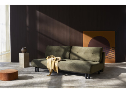 Velours côtelé Cordufine 316 kaki du canapé convertible Nabli scandinave