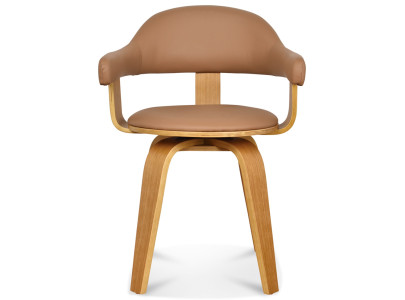 Chaise pivotante beige Suédoise - Bois Hêtre