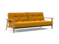 Canapé scandinave convertible Frej avec accoudoirs - Splitback - Chêne
