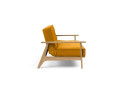 Canapé scandinave convertible Frej avec accoudoirs - Splitback - Chêne
