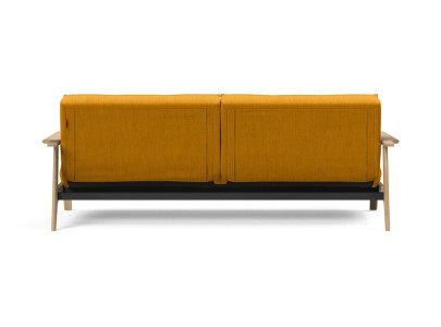 Canapé scandinave convertible Frej avec accoudoirs - Splitback - Chêne