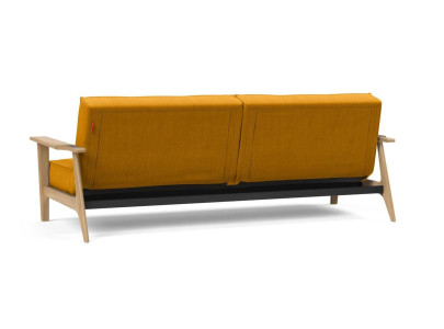 Canapé scandinave convertible Frej avec accoudoirs - Splitback - Chêne