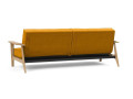 Canapé scandinave convertible Frej avec accoudoirs - Splitback - Chêne
