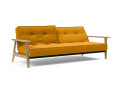 Canapé scandinave convertible Frej avec accoudoirs - Splitback - Chêne