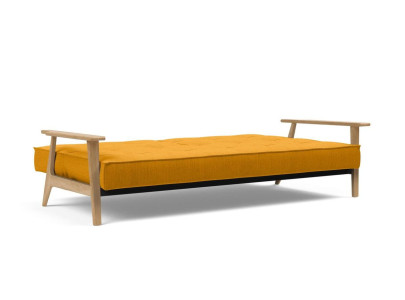 Canapé scandinave convertible Frej avec accoudoirs - Splitback - Chêne