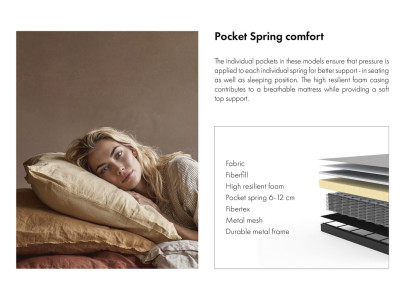 Canapé scandinave convertible Frej avec accoudoirs - Splitback - Chêne