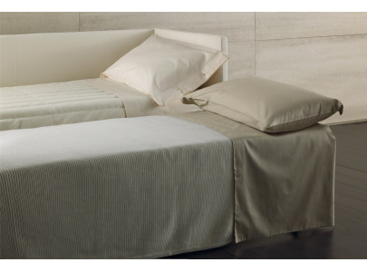Canapé lit gigogne BK 113 ouvert, deux couchages réunis