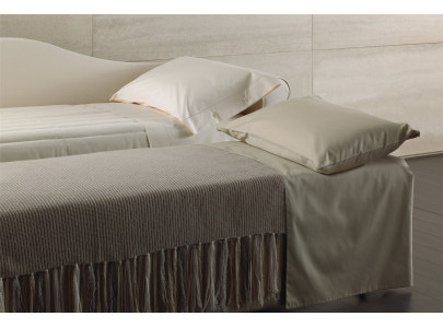 Banquette lit gigogne BK 114 ouverte, deux couchages réunis
