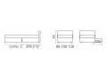 Banquette lit gigogne BK 114, composition C
