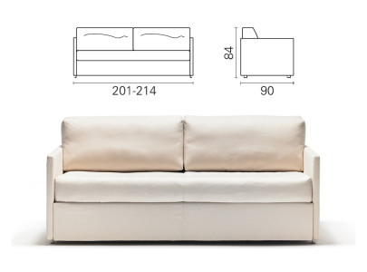 Canapé convertible gigogne BK 115, composition