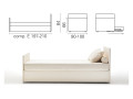 Banquette lit gigogne BK 154, composition E