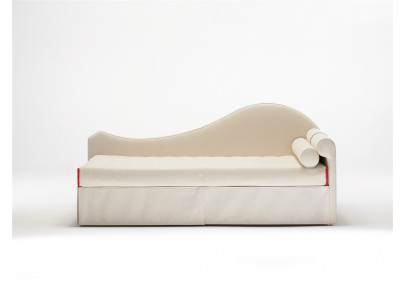 Canapé lit gigogne design BK 125, variante d'accoudoirs et de coussins n° 1