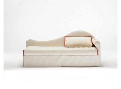 Canapé lit gigogne design BK 125, variante d'accoudoirs et de coussins n° 2