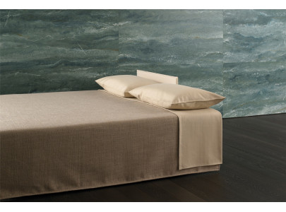 Banquette lit gigogne BK 154 ouverte, les deux lits faits