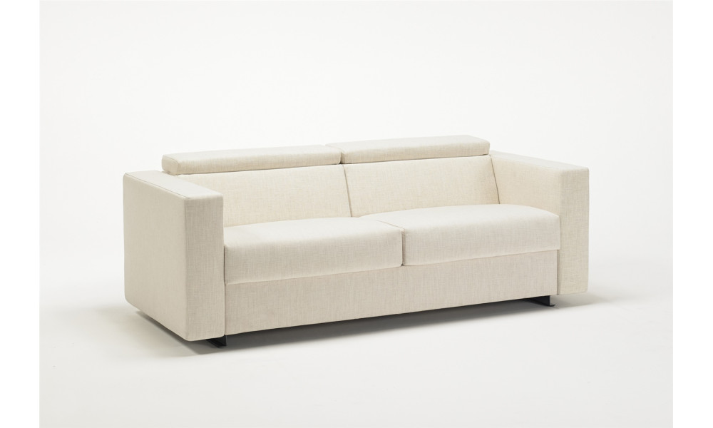 Canapé convertible BK 103 dossier inclinable fermé, vue de trois quarts