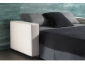 Canapé convertible BK 103 dossier inclinable ouvert, couchage sur sommier à lattes