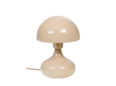 Lampe champignon Paulette crème à col doré, Amadeus