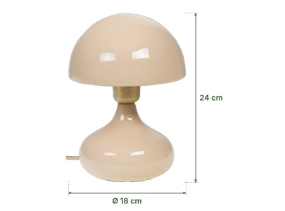 Lampe champignon Paulette crème à col doré, Amadeus 2
