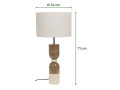 Lampe Miles taupe à abat-jour en jute d'Amadeus et ses dimensions : 71 cm de haut, abat-jour de 32 cm de diamètre