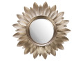Miroir soleil convexe Sole doré, couronne de pétales, Amadeus