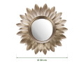 Miroir soleil convexe Sole doré d'Amadeus, 30 cm de diamètre