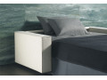 Canapé convertible BK 126 ouvert, couchage sur sommier à lattes