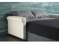Canapé convertible BK 127 ouvert, couchage sur sommier à lattes