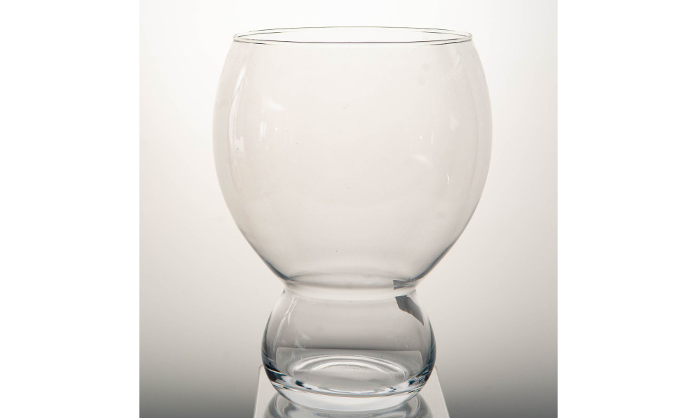 Grand vase bulle Takuma en verre transparent, Amadeus