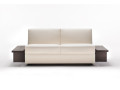 Canapé convertible BK 119 fermé, flancs table de chevet, de face