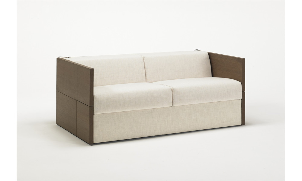 Canapé convertible BK 119 B fermé, vue de trois quarts