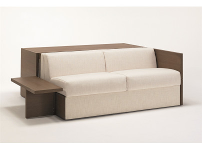 Canapé convertible BK 119 B, flanc ouvert en tablette