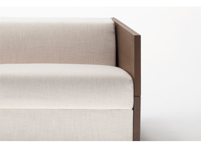 Canapé convertible BK 119 B, détail du flanc en bois
