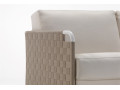 Canapé convertible BK 123 Nastro, détail des rubans de lin et de l'angle