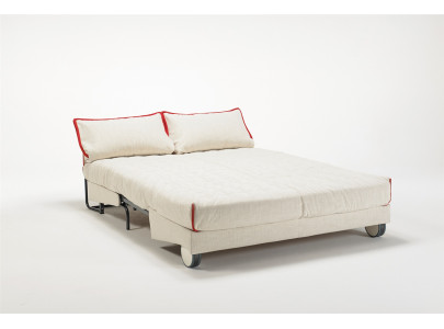 Canapé convertible BK 128 ouvert, oreillers en option