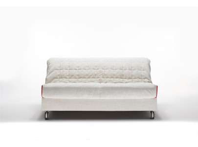 Canapé convertible BK 129 fermé, sur roulettes, de face