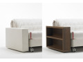 Canapé convertible BK 129 Modern, avec accoudoir bibliothèque en option
